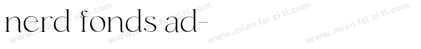 nerd fonds ad字体转换